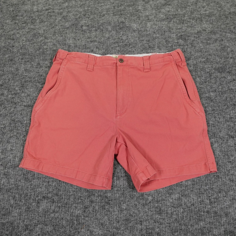 The Territory Ahead Mission‎ Comfort Chino Shorts Mens 36 Coral Hidden Elastic